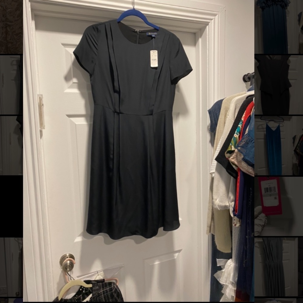 Brooks Brothers Silky Black Dress NWT
